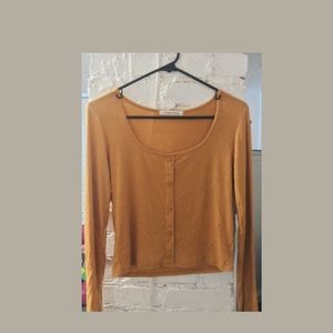 Mustard yellow long sleeve top